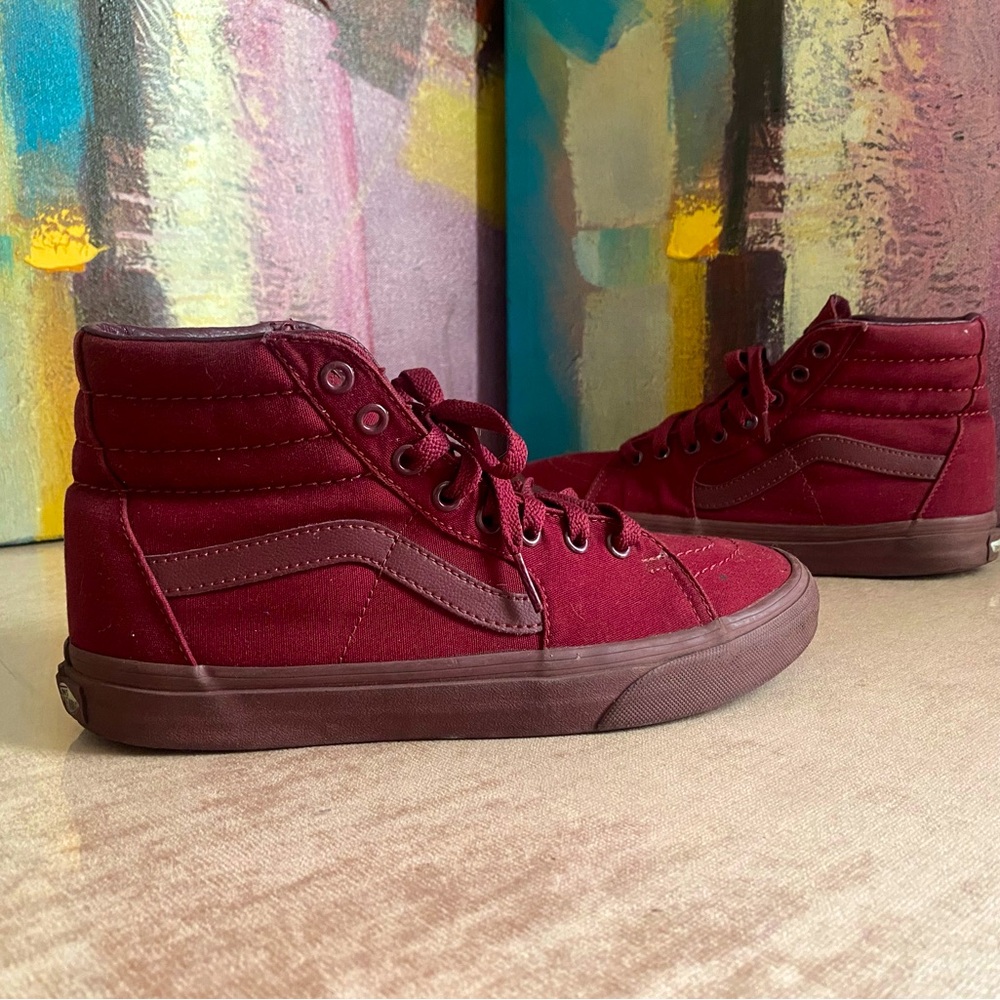 Vans Sk8-Hi Skate Shoes Burgundy